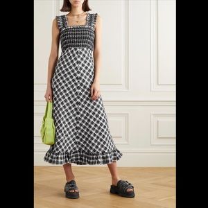 GANNI Seersucker Checked Dress size 32